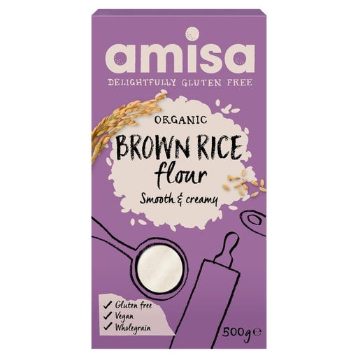 Amisa Organic Gluten Free Brown Rice Flour 500g Botiga