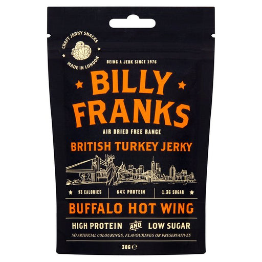Billy Franks Buffalo Hot Wing Turkey Jerky 30g Botiga