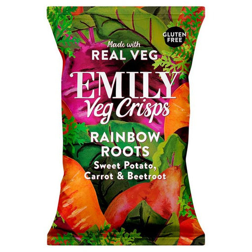 EMILY Veg Crisps Rainbow Roots Sweet Potato, Carrot & Beetroot Sharing 100g Botiga