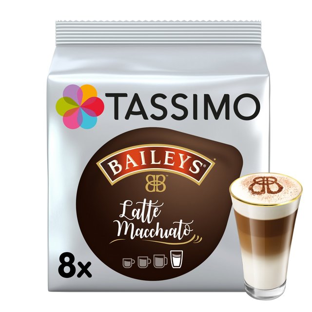 Tassimo Baileys Latte Macchiato Coffee Pods 8 per pack Botiga