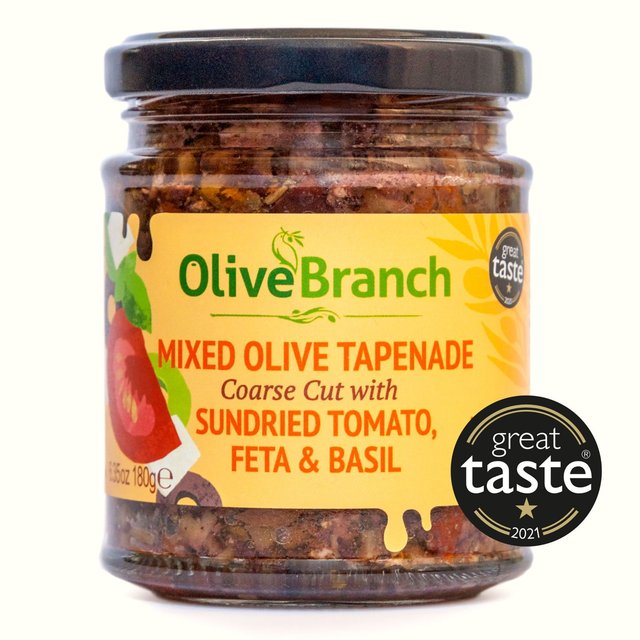 Olive Branch Olive Tapenade with Sundried Tomato, Feta & Greek Basil 180g Botiga