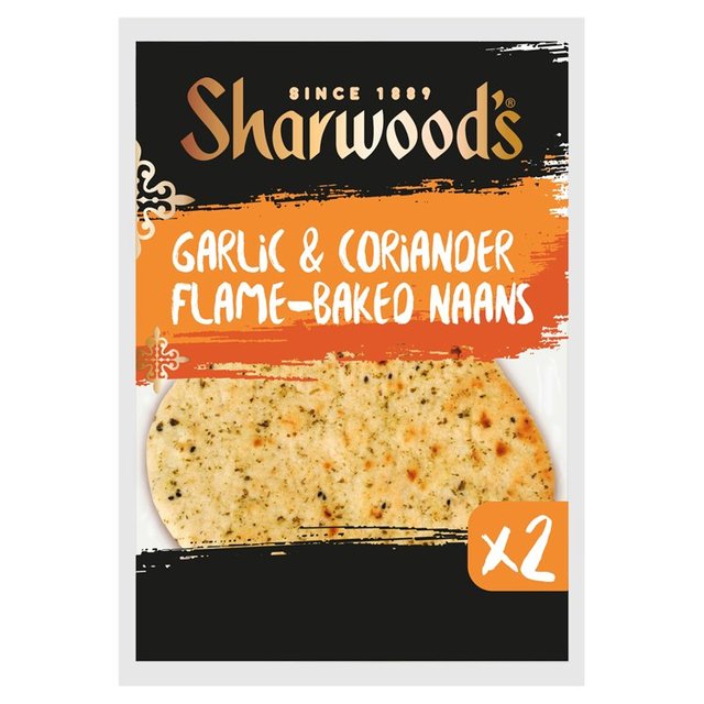 Sharwood's Garlic & Coriander Naans 260g Botiga