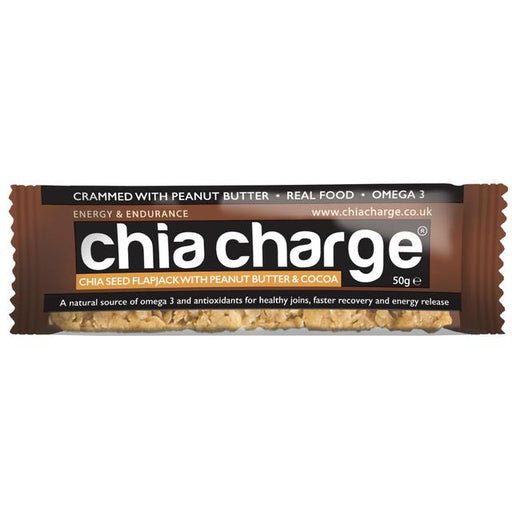 Chia Charge Peanut Butter & Cocoa Chia Seed Flapjack 50g Botiga