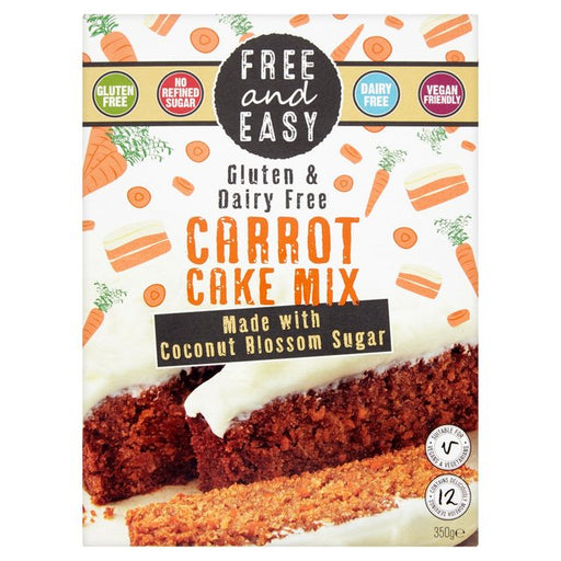 Free & Easy Free From Gluten Dairy Yeast Free Carrot Cake Mix 350g Botiga