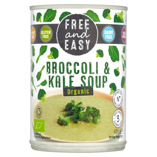 Free & Easy Free From Dairy Free Organic Broccoli & Kale Soup 400g Botiga