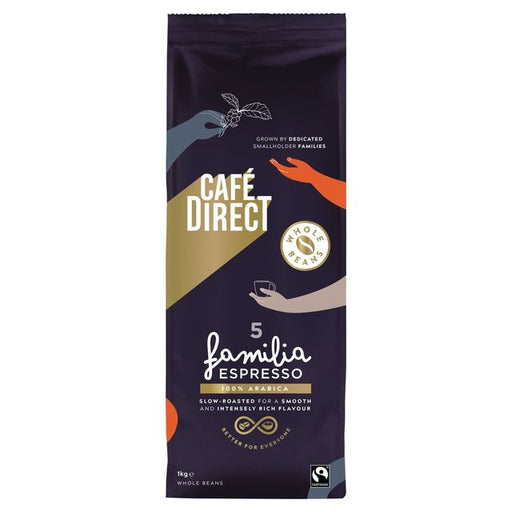 Cafedirect Fairtrade Arabica Espresso Whole Beans 1kg Botiga