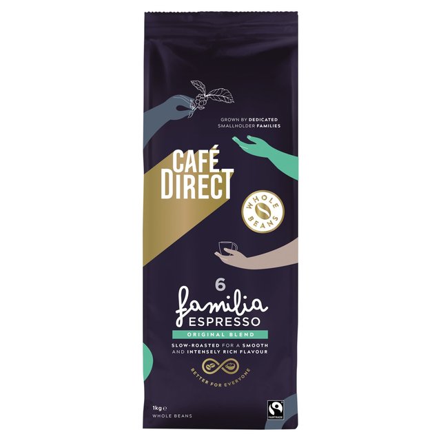 Cafedirect Fairtrade Original Espresso Whole Beans 1kg Botiga