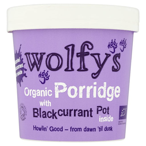 Wolfy's Organic Blackcurrant Porridge Pot 90g Botiga