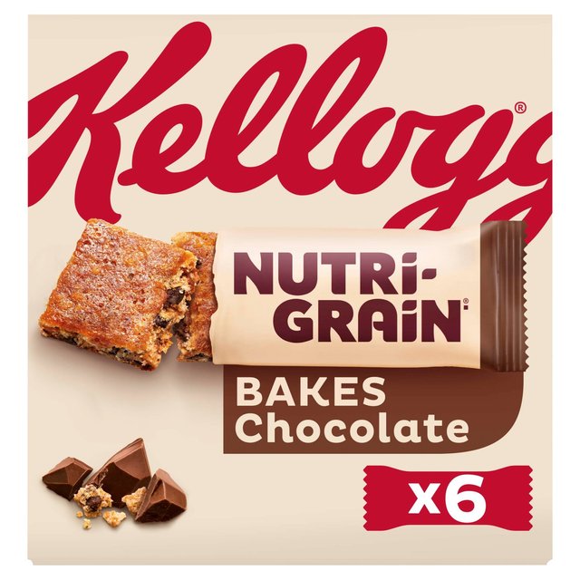 Kellogg's Nutri Grain Elevenses Chocolate Chip Bakes 6 per pack Botiga