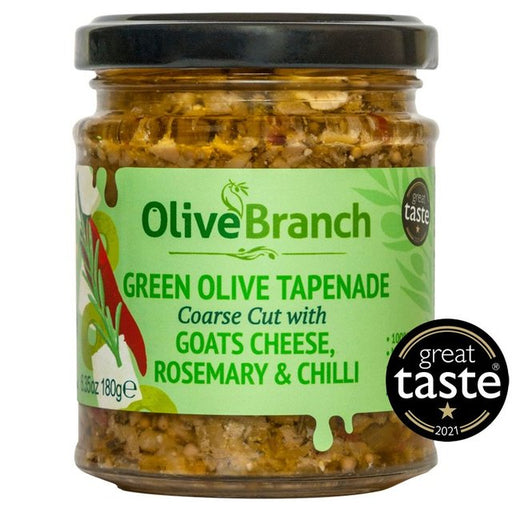 Olive Branch Olive Tapenade with Goat's Cheese, Rosemary & Chilli 180g Botiga