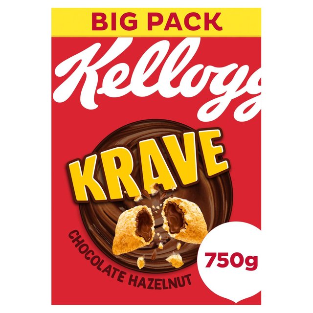 Kellogg's Krave Chocolate Hazelnut Breakfast Cereal 750g Botiga