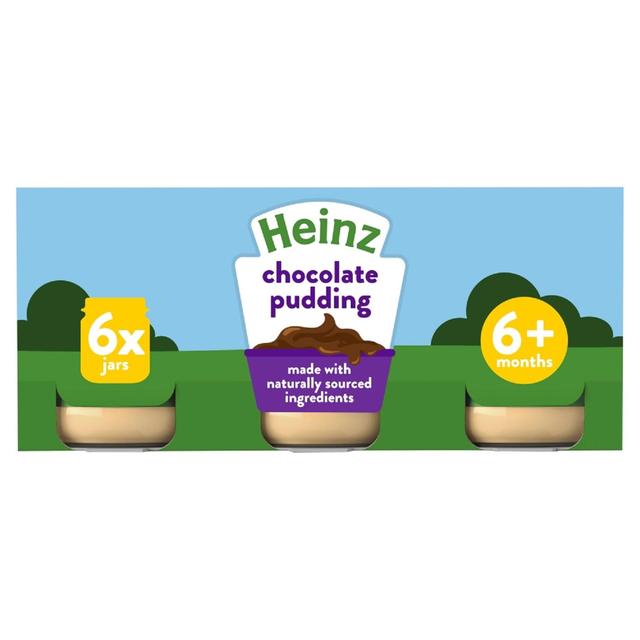 Heinz By Nature Chocolate Pudding Baby Food Jar 6+ Months 6 x 120g Botiga