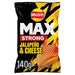 Walkers Max Strong Jalapeno & Cheese Sharing Bag Crisps 140g Botiga