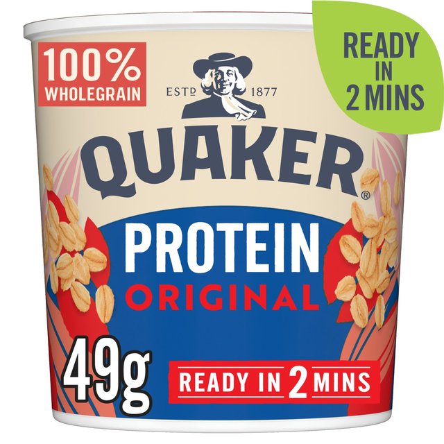 Quaker Oat So Simple Protein Porridge Cereal Pot Original 49g Botiga