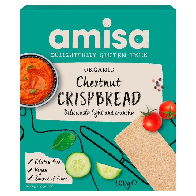Amisa Organic Gluten Free Chestnut Crispbread 100g Botiga