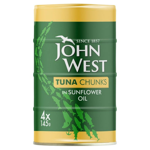 John West Tuna Chunks In Sunflower Oil 4 Pack 4 x 145g Botiga
