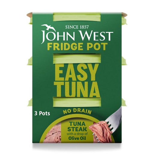 John West No Drain Fridge Pot Tuna Steak In Olive Oil 3 x 110g Botiga
