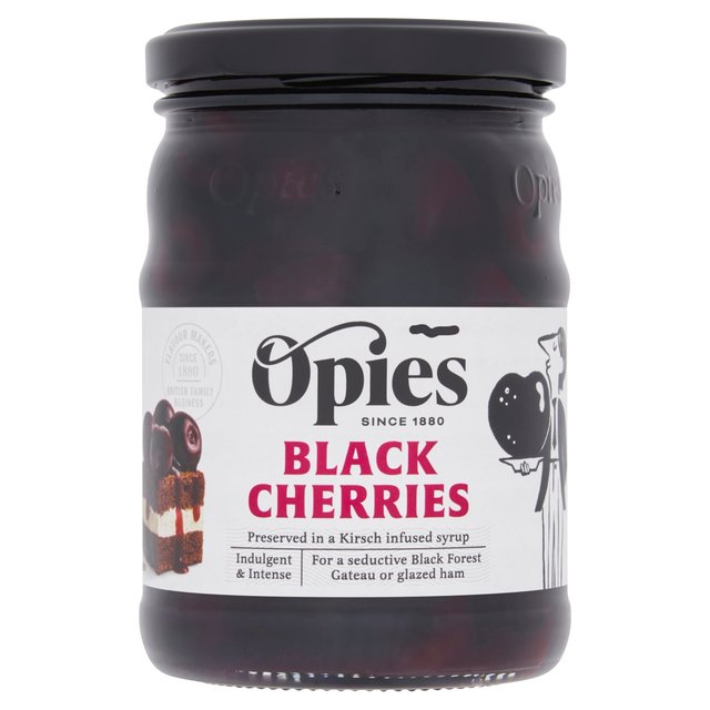 Opies Black Cherries & Kirsch 370g Botiga