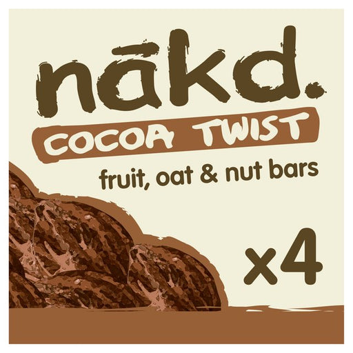 nakd. Cocoa Twist Fruit, Nut & Oat Bars Multipack 4 x 30g Botiga