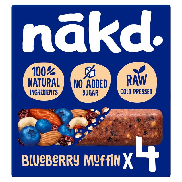 nakd. Blueberry Muffin Fruit & Nut Bars Multipack 4 x 35g Botiga