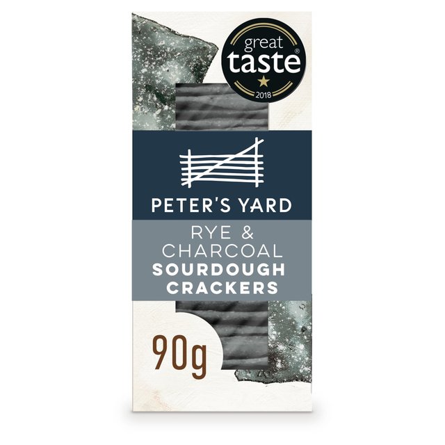 Peter's Yard Rye & Charcoal Sourdough Crackers 90g Botiga