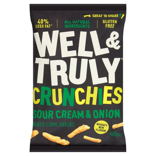 Well & Truly Crunchy Sour Cream & Onion Sticks 100g Botiga