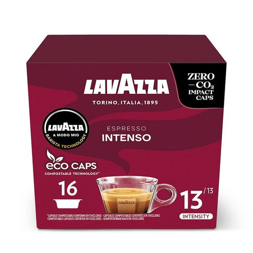 Lavazza A Modo Mio Compostable Intenso Coffee Capsules 16 per pack Botiga