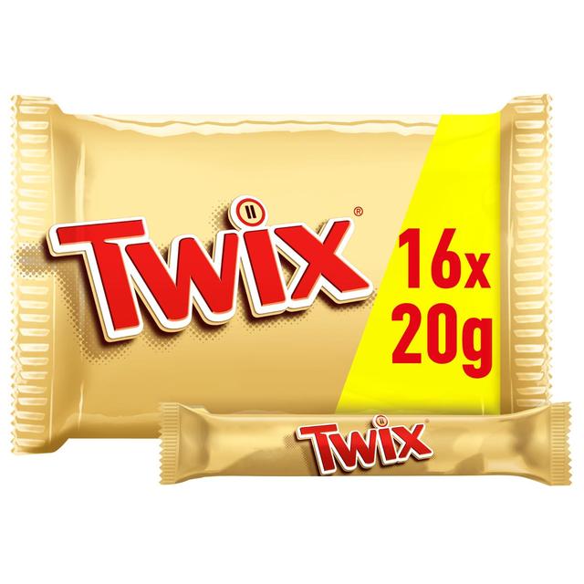 Twix Caramel & Milk Chocolate Fingers Funsize Biscuit Snack Bars Multipack 333g Botiga