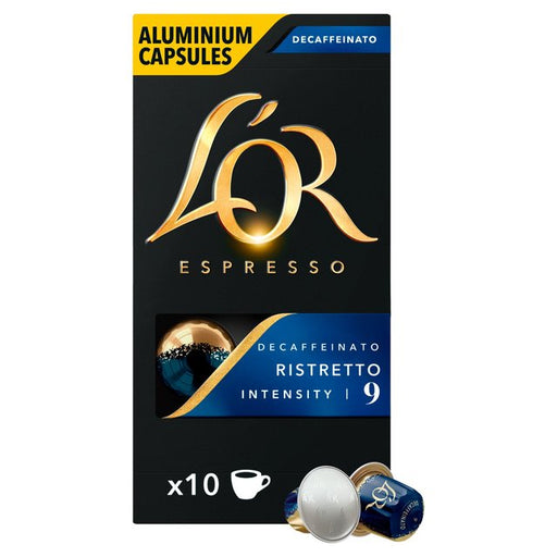 L'OR Ristretto Decaf Coffee Pods x10 Intensity 9 10 per pack Botiga