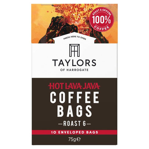 Taylors Hot Lava Java Coffee Bags 10 per pack Botiga