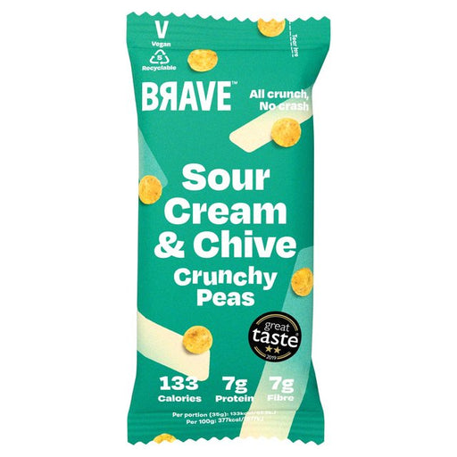 Brave Roasted Peas Sour Cream & Chive 35g Botiga