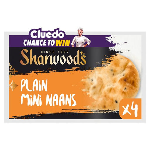 Sharwood's Naan Mini Plain 4 per pack Botiga