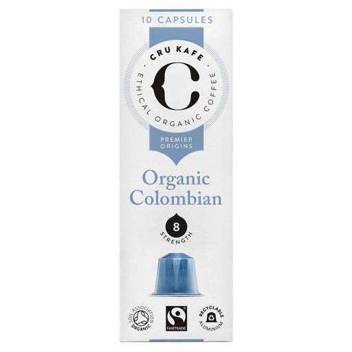 CRU Kafe Organic Single Origin Colombian Nespresso Compatible Capsules 10 per pack Botiga
