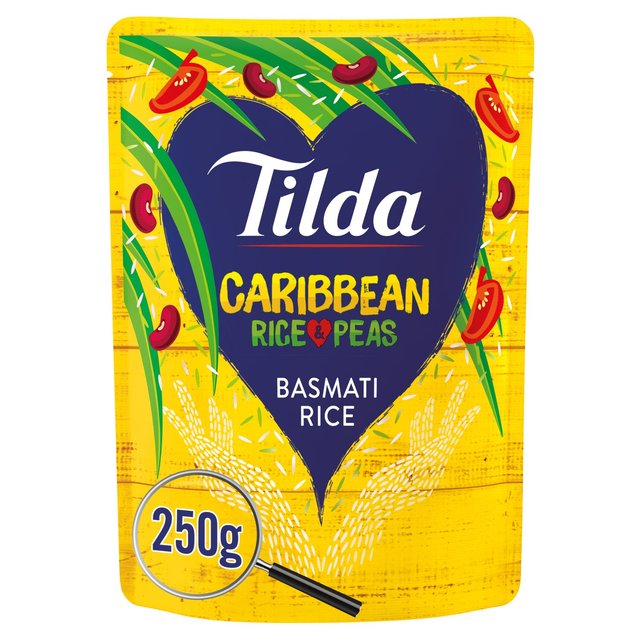 Tilda Microwave Caribbean Rice & Peas Basmati 250g Botiga