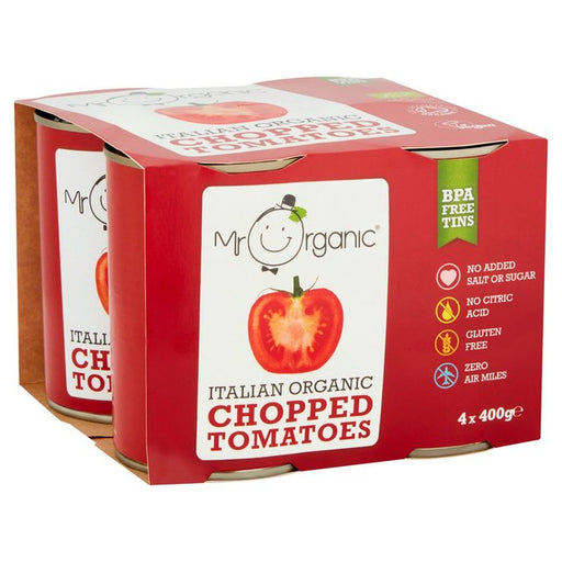Mr Organic Italian Chopped Tomatoes 4 x 400g Botiga