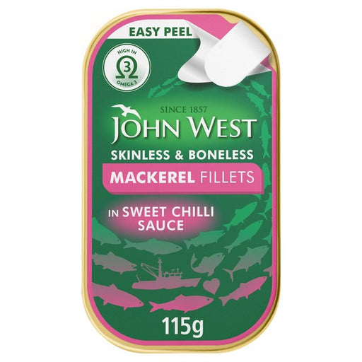 John West Mackerel Fillets in Sweet Chilli 115g Botiga