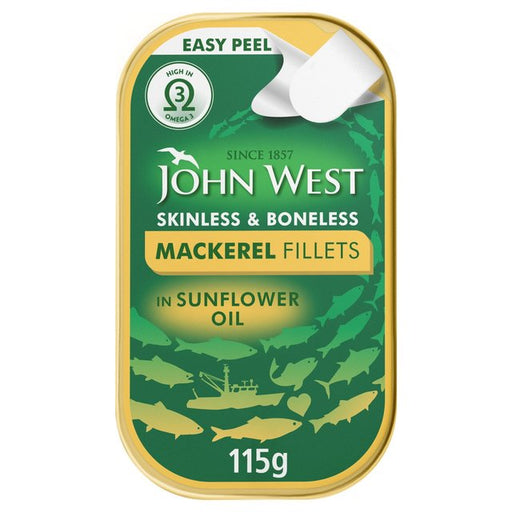 John West Mackerel Fillets in Sunflower Oil 115g Botiga