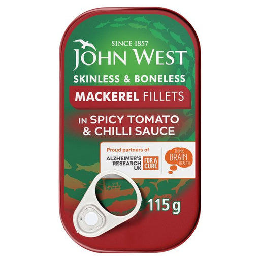John West Mackerel Fillets In Spicy Tomato & Chilli Sauce 115g Botiga
