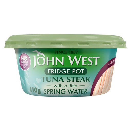 John West No Drain Fridge Pot Tuna Steak In Spring Water 110g Botiga