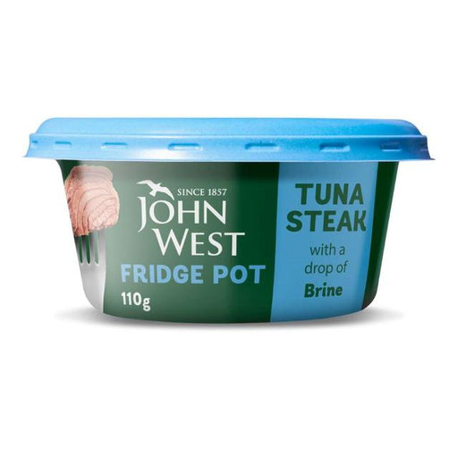 John West No Drain Fridge Pot Tuna Steak In Brine 110g Botiga
