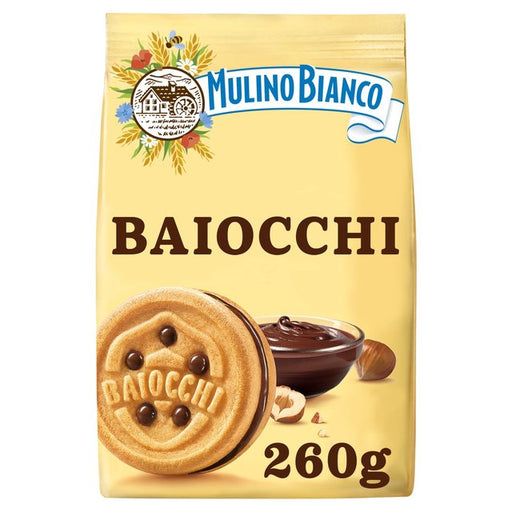 Mulino Bianco Baiocchi Biscuits with Hazelnut Cocoa Filling 260g Botiga