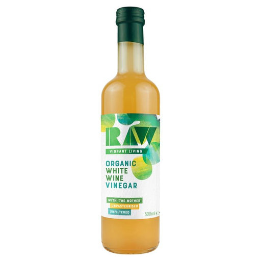Raw Vibrant Living Organic White Wine Vinegar With The Mother 500ml Botiga