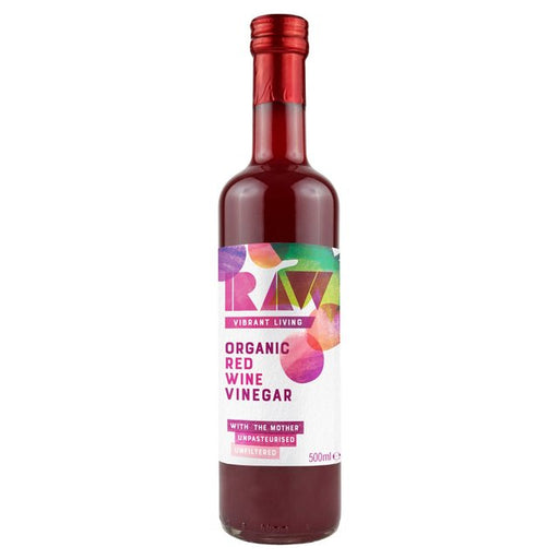Raw Vibrant Living Organic Red Wine Vinegar With The Mother 500ml Botiga