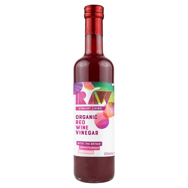 Raw Vibrant Living Organic Red Wine Vinegar With The Mother 500ml Botiga