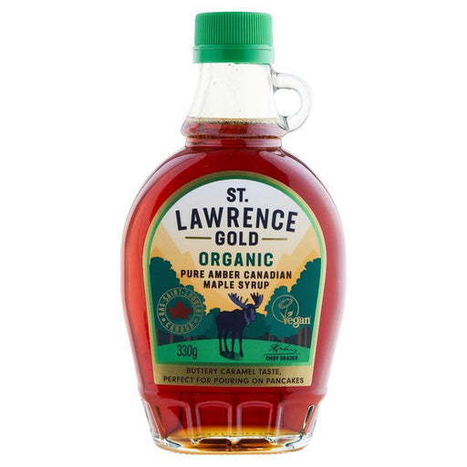 St Lawrence Gold Organic Pure Maple Syrup Amber 330g Botiga