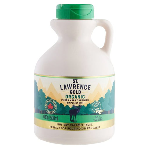 St Lawrence Gold Organic Pure Maple Syrup Amber 500ml Botiga