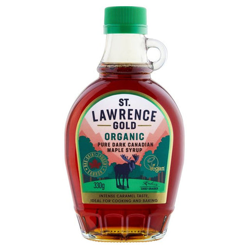 St Lawrence Gold Organic Pure Maple Syrup Dark 330g Botiga