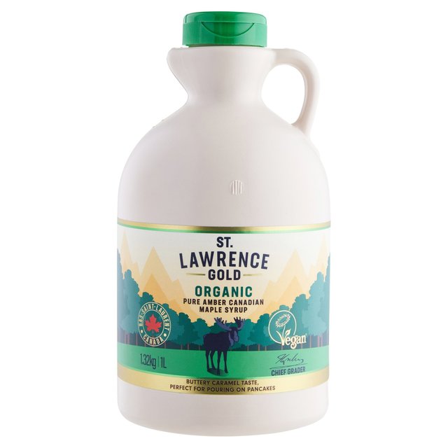 St Lawrence Gold Organic Pure Maple Syrup Amber 1L Botiga