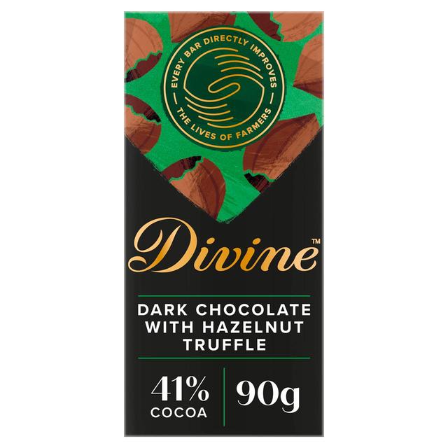 Divine Dark Chocolate with Smooth Hazelnut Bar 90g Botiga