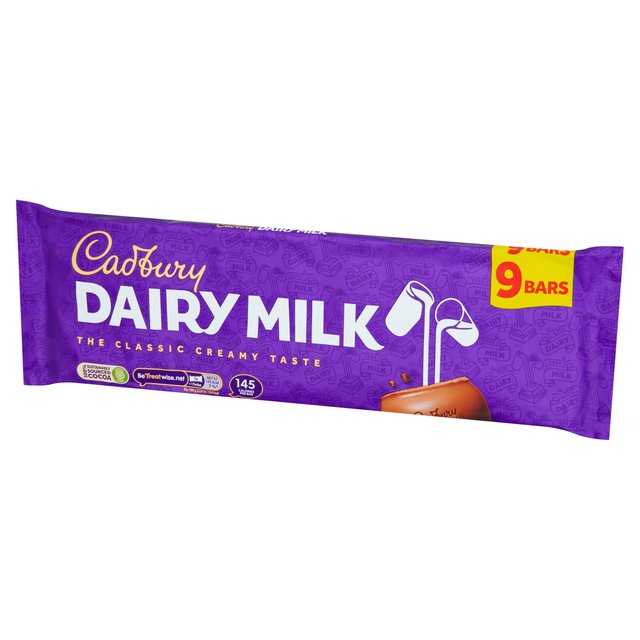 Cadbury Dairy Milk Chocolate Bar Multipack 9 x 27.2g Botiga